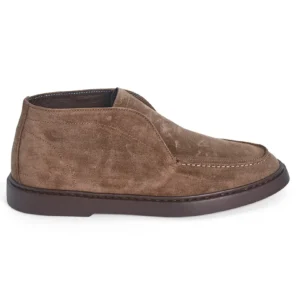 Bottine en daim beige 19208
